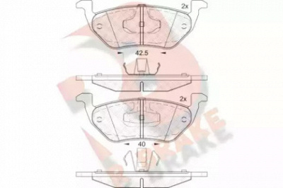 R BRAKE rb2031 -  Комплект тормозных колодок, дисковый тормоз